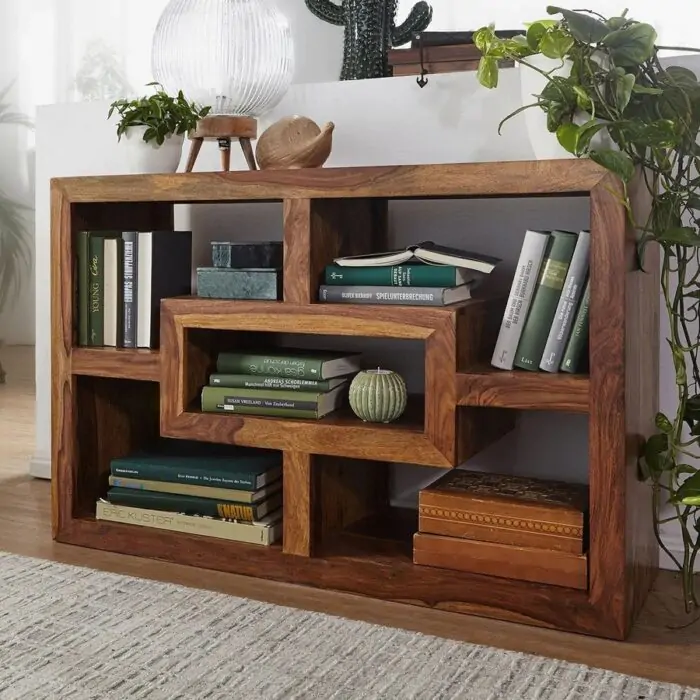 Solid Wood Floor Book Shelve