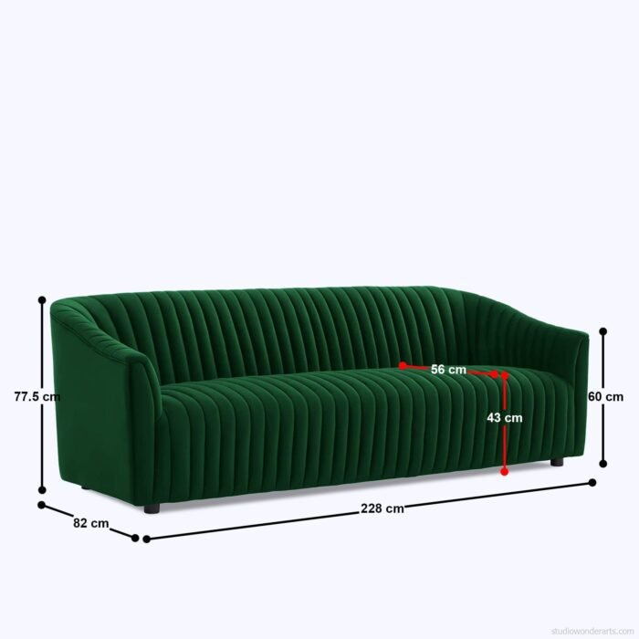 Solid Wood Jazz 3 Seater Sofa