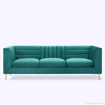 Talluaha 3 Seater Sofa in Blue Velvet