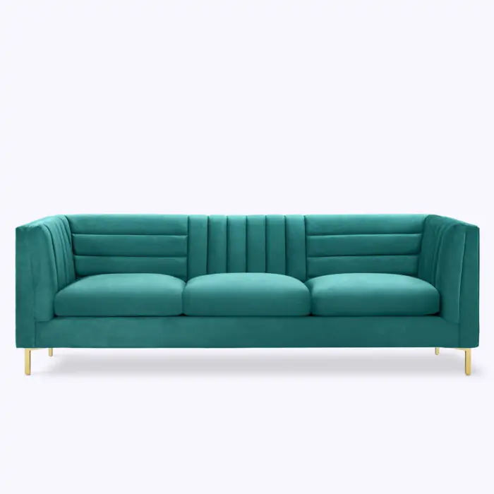 Talluaha 3 Seater Sofa in Blue Velvet