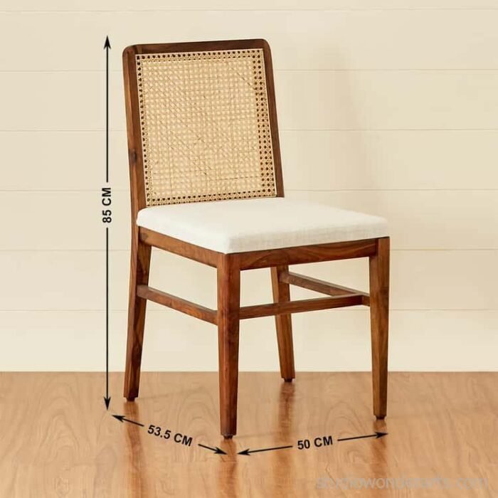 Aragon Dining Chair Rattan With Upholstery