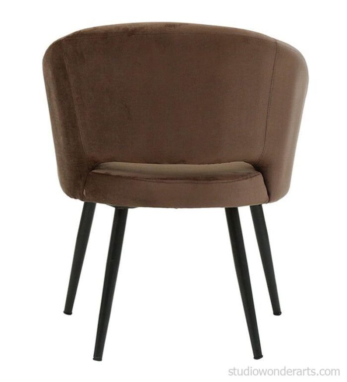 Canas Upholstered Dining Chair In Brown Colour 8