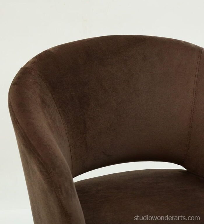 Canas Upholstered Dining Chair In Brown Colour 9