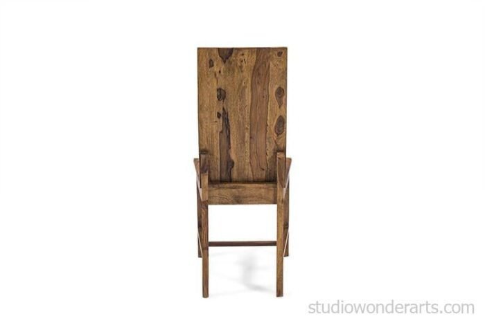 Caption Solid Wood Chair sheeshamwood natural Polish 44inch height 6