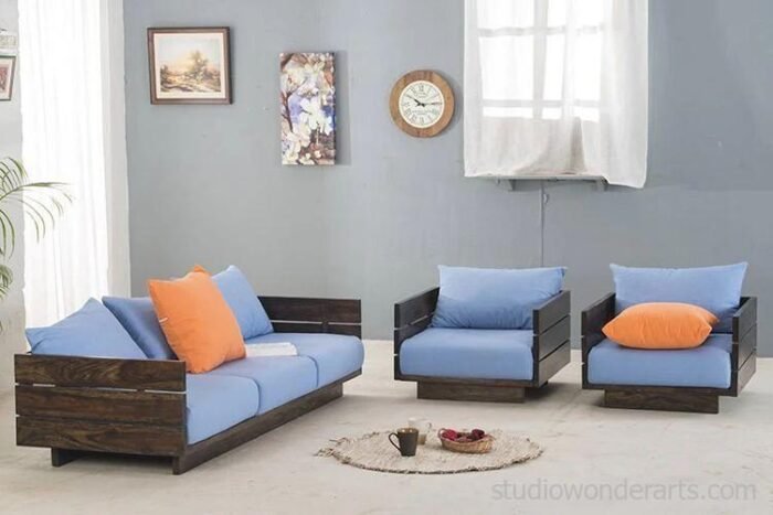 Turner 3/4/5 Seater Solid Wood Sofa Set