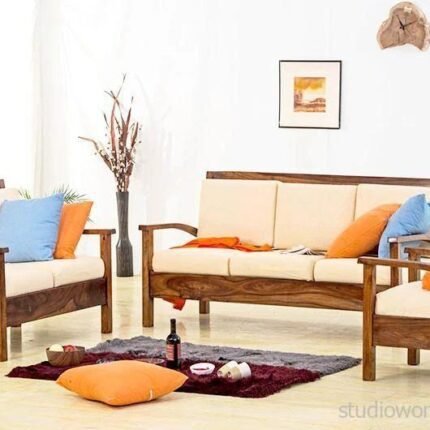 Sleek Solid Wood Vernor Sofa