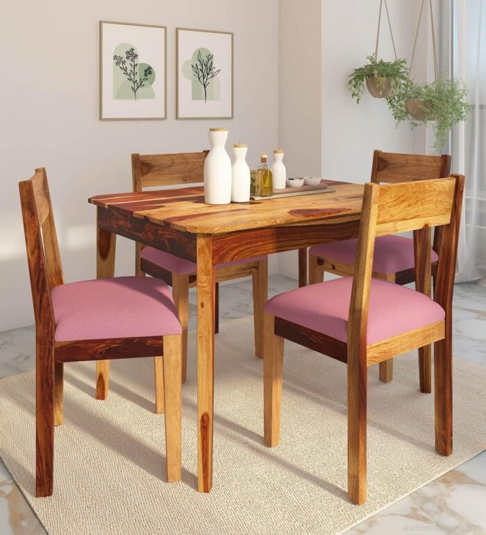 arabel sheesham wood 4 seater dining set in rustic teak finish arabel sheesham wood 4 seater dining rp9l9b