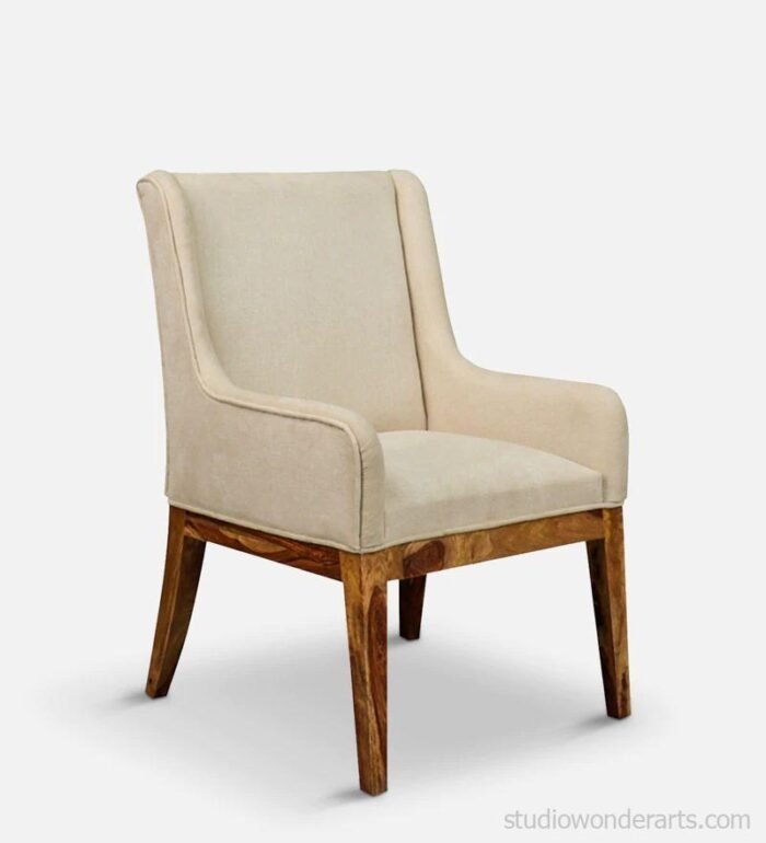 Enrico Dining Arm Chair In Solid Wood