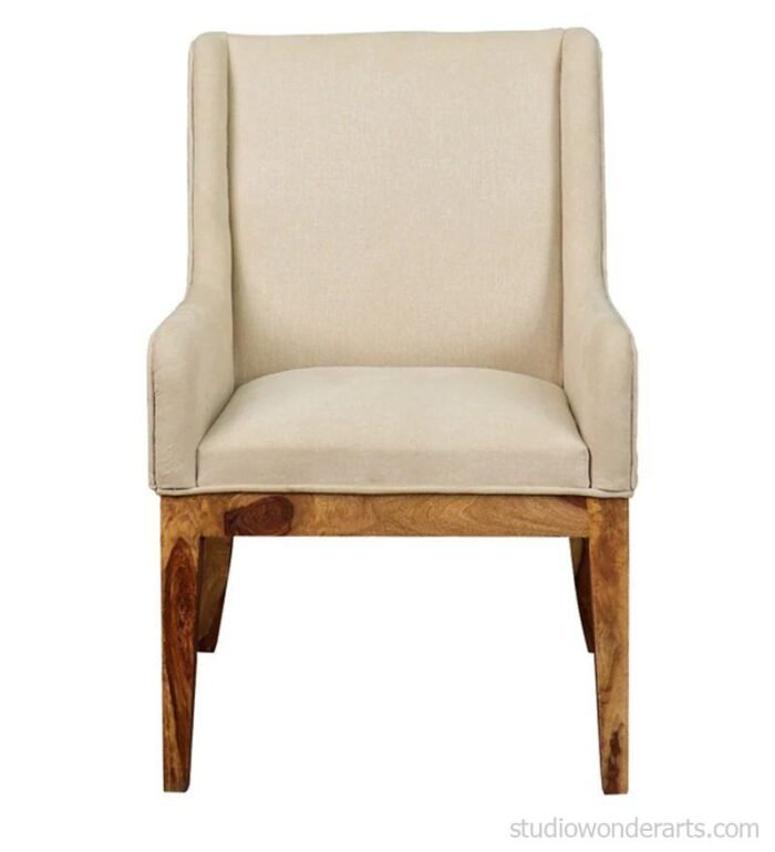 Enrico Dining Arm Chair In Solid Wood