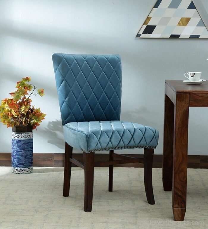 palamas quilted dining chair in aqua colour by globally indian palamas quilted dining chair in aqua