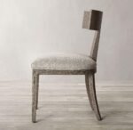 Klismos Designer Dining Chair With Curved Back