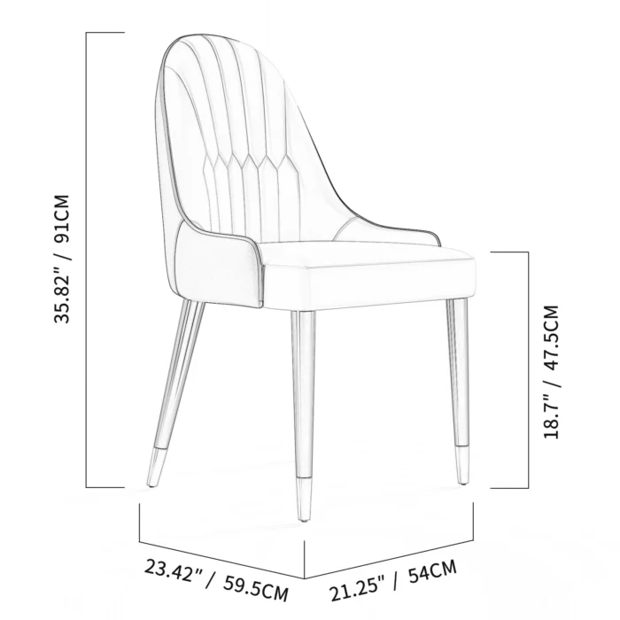 Frania Solid Back Side Dining Chair