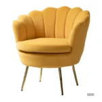 Hendrix Yellow Upholstered Barrel Dining Chair