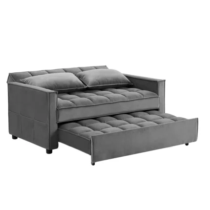 Kishana Grey 58'' Upholstered Sofa Cum Bed