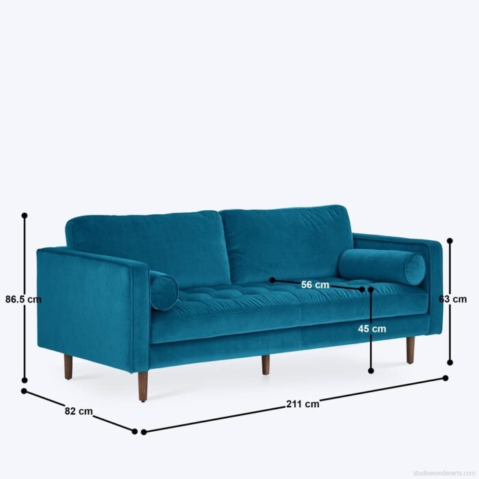 Salina Upholstery 3 Seater Sofa - 83"