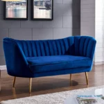 Tiberius blue 65'' Upholstered 2 Seater Sofa