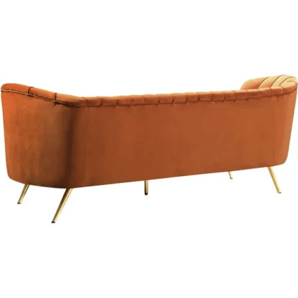 Tiberius Orange 88'' Upholstered Sofa 3 Seater