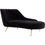 Tiberius Upholstered Chaise Lounge in black