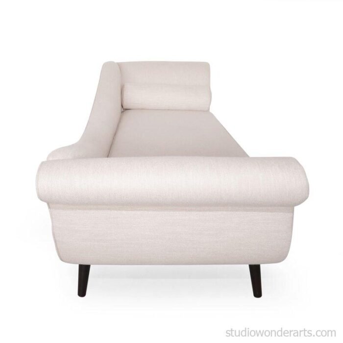 White Upholstered Chaise Lounge