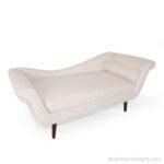 White Upholstered Chaise Lounge