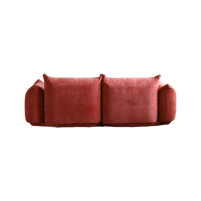 Waltman Red 78" 3 Seater Upholstered Sofa