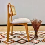 Danish Solid Wood Rattan Dining Chair