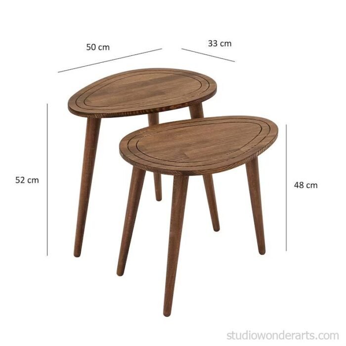 Ovel Center Table in Solid Wood