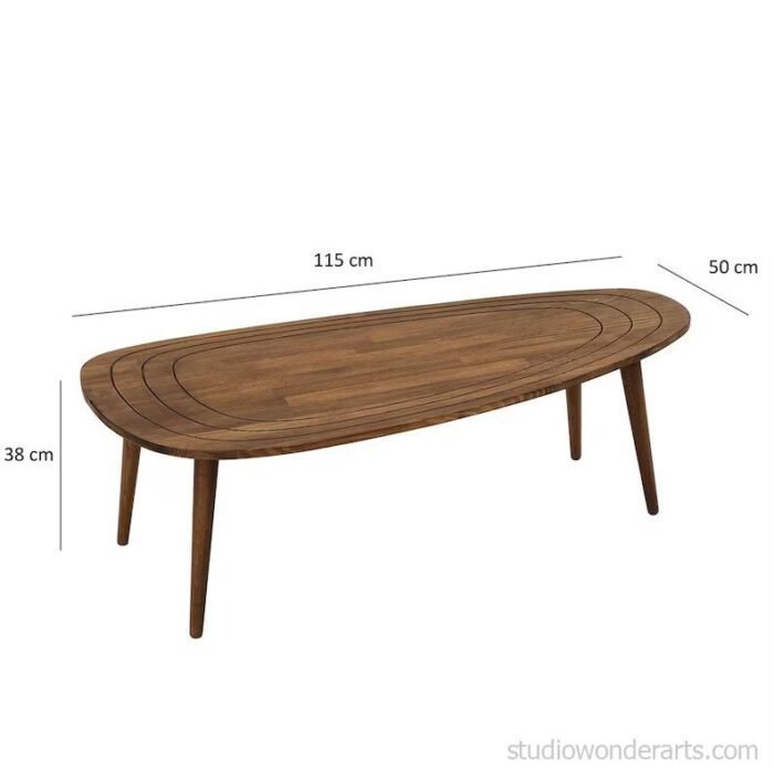 Ovel Center Table in Solid Wood