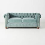 Chesterfield 2 Seater Sofa Blue Velvet