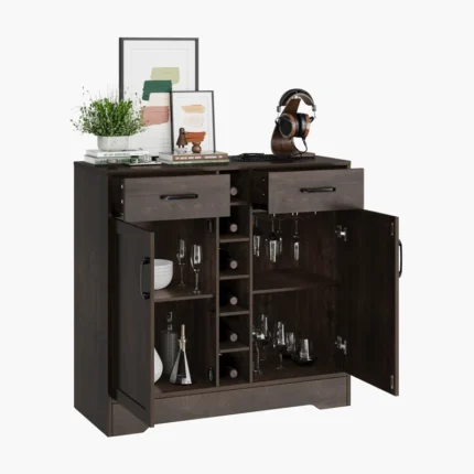 Aisha 37.4'' Wooden Bar Cabinet