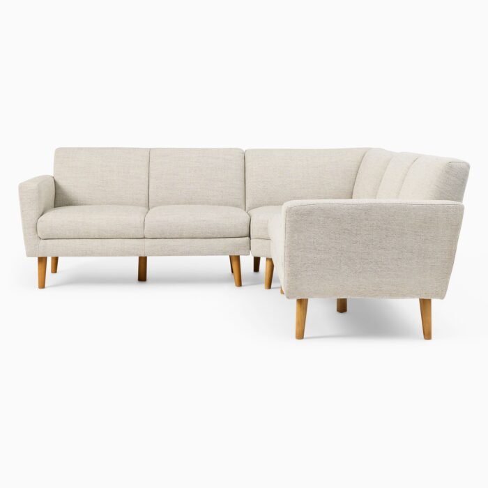 Oliver L-Shaped Sectional in Grey Upholstery