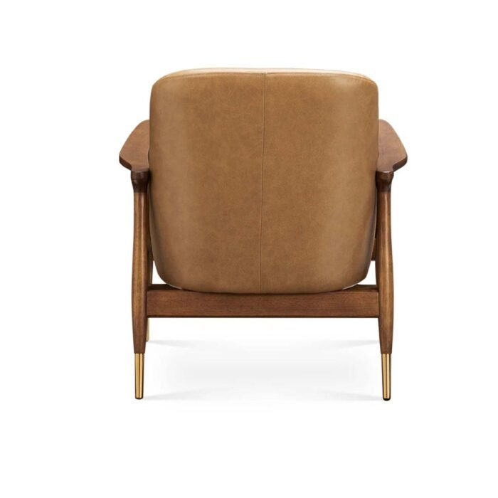 Desmond Armchair Caramel Leather Back