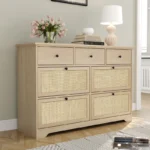 7 Drawer Dresser in Rattan