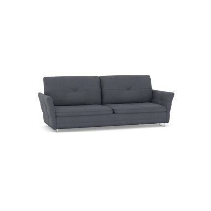 Italiano 3 Seater Leather Sofa In Blue