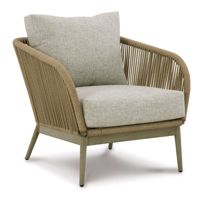 Beige Outdoor Lounge Chair