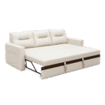 Boston Lounge 3 Seater Sofa Cum Bed With Side Pockets In Solid Wood