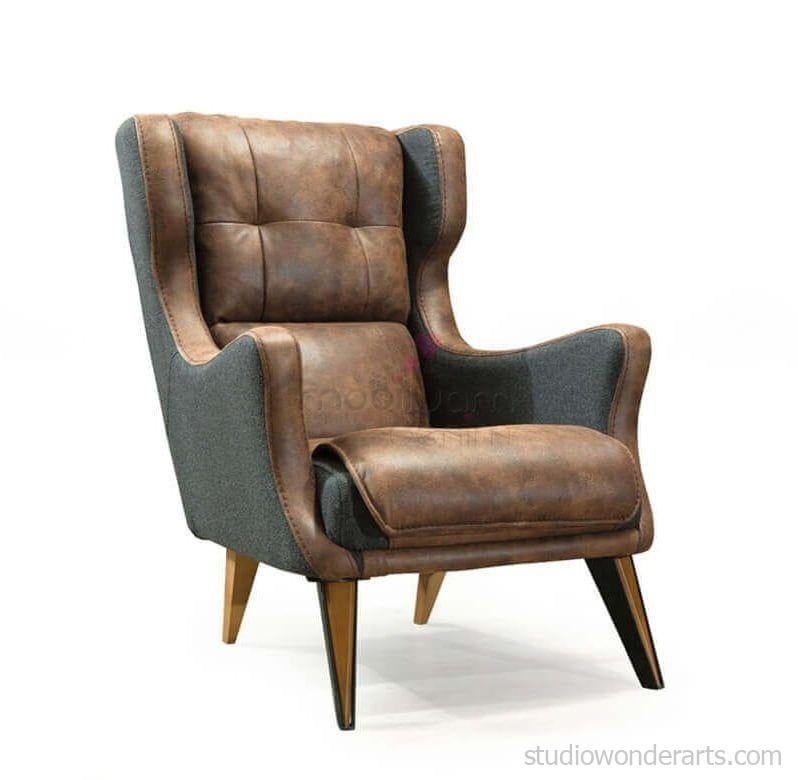 Jasper Two Tone Exclusive Leather Arm Chair