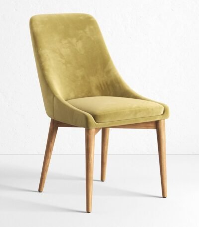 Solid Wood Dining Chair in Yellow