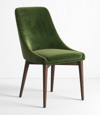 Solid Wood Dining Chair in Green