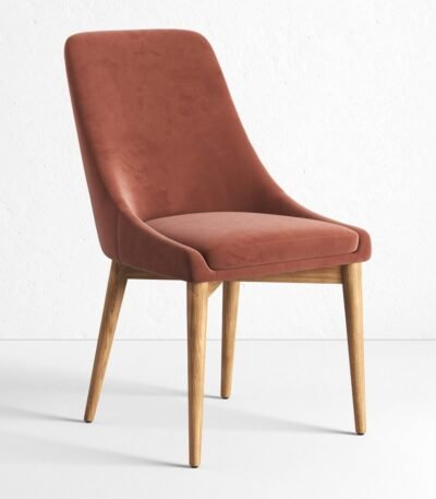 Solid Wood Dining Chair in Rust