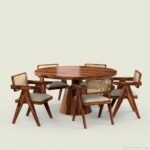 Standridge Solid Wood Pedestal Round Dining Set
