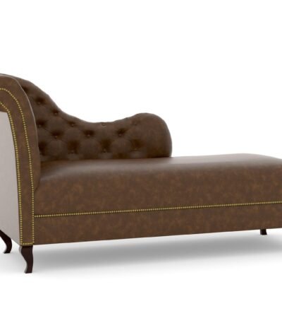 Chesterfield Leather Lounge In Tan Brown (Genuine Leather)