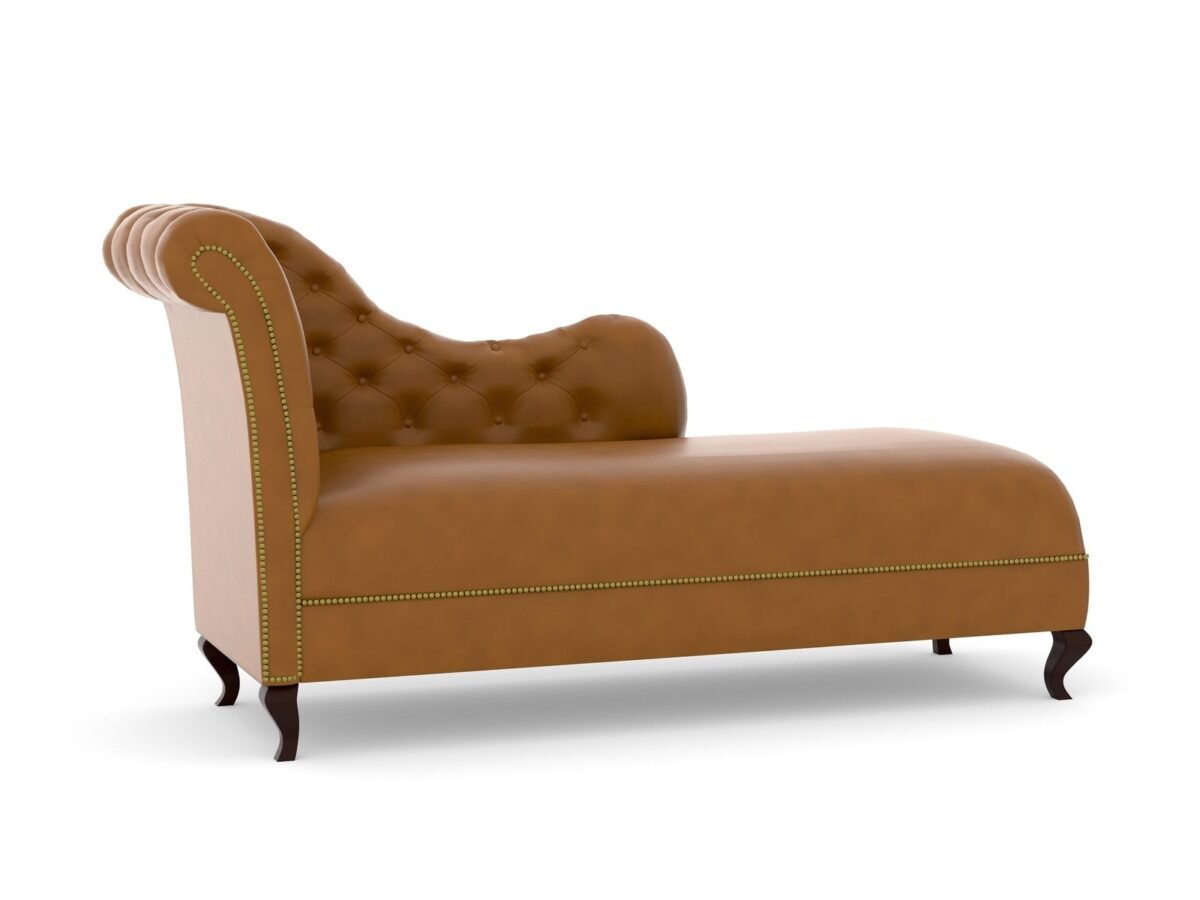 Chesterfield Leather Lounge In Tan