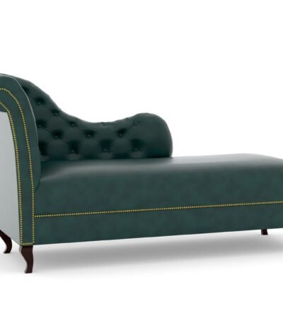 Chesterfield Leather Lounge In Green (Genuine Leather)