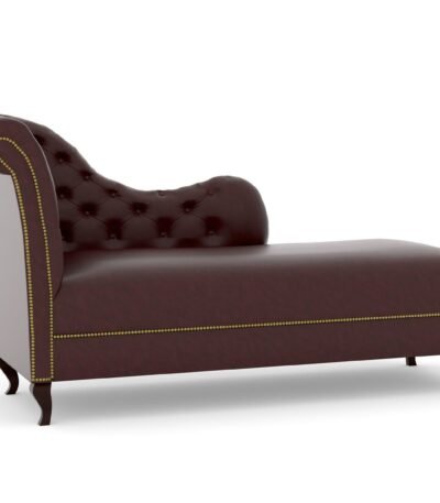 Chesterfield Leather Lounge In Cherry