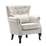 Louis Sofa Armchair in White Leatherette