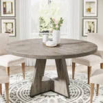 Farmhouse Round Dining Table 47"