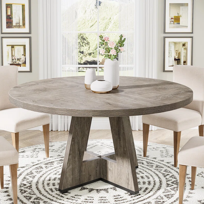 Farmhouse Round Dining Table 47"