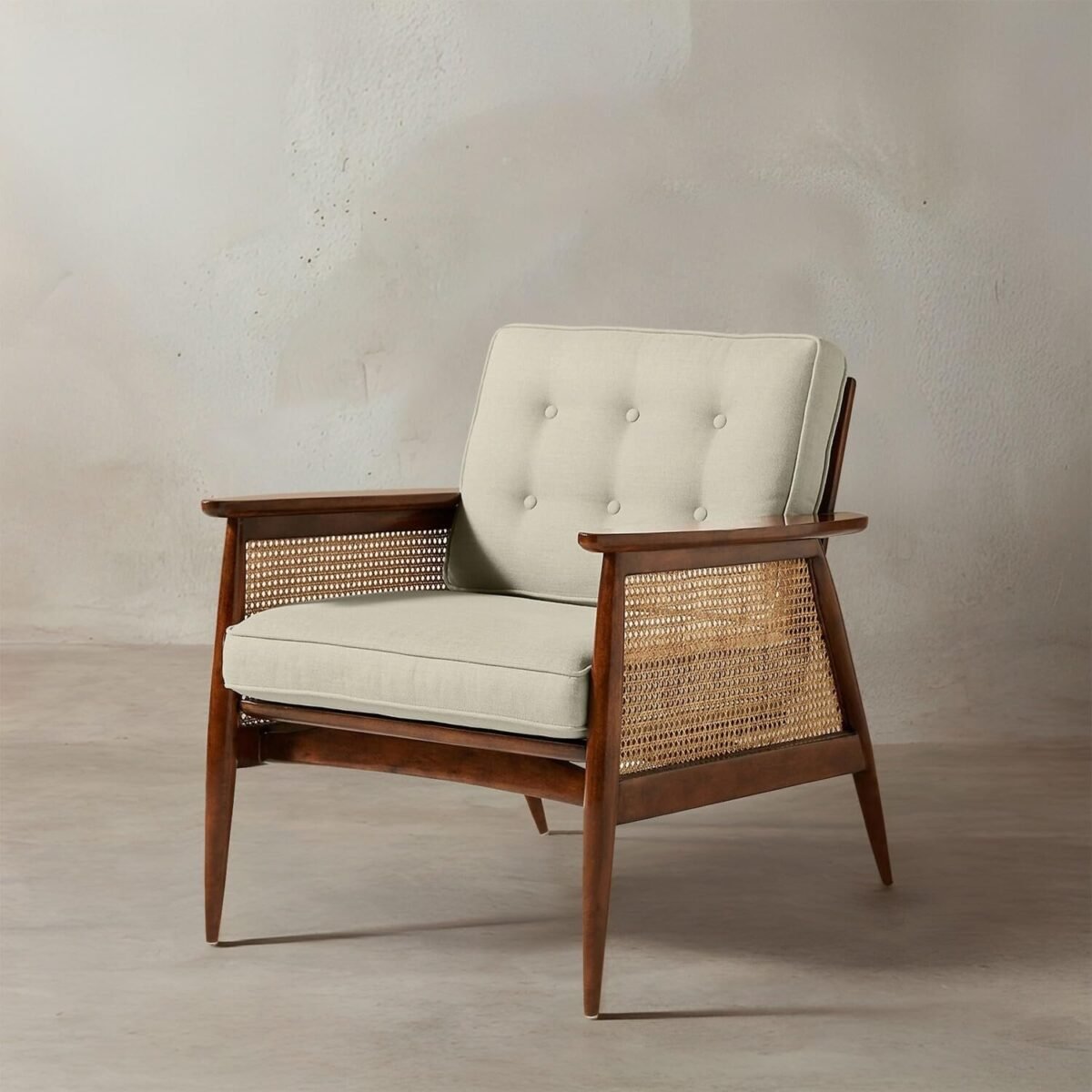Rattan Arm chair in Solid Wood