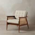 Rattan Arm chair in Solid Wood